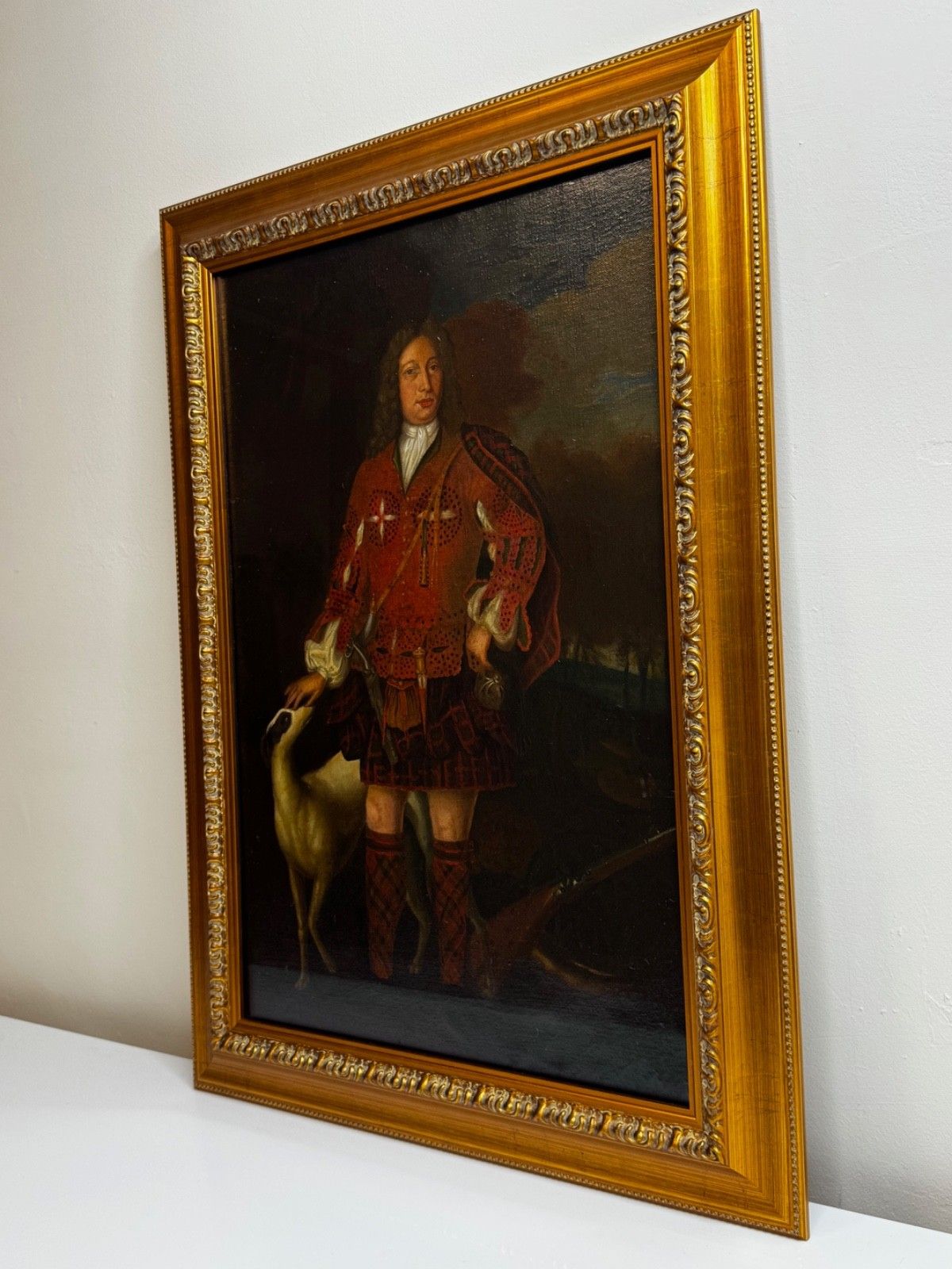 photo for sale 19th Century Jacobite Highland Noble Oil Portrait Kenneth Sutherland 3rd Lord Duffus In 1732 After Richard Waitt