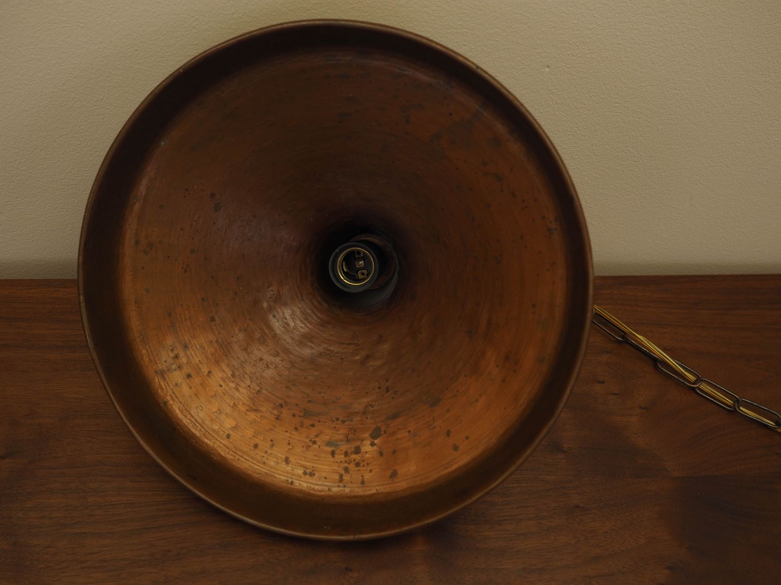 Danish Brass Pendant Lamp, Industrial Shade With Scandinavian Design, 1960s photo buy