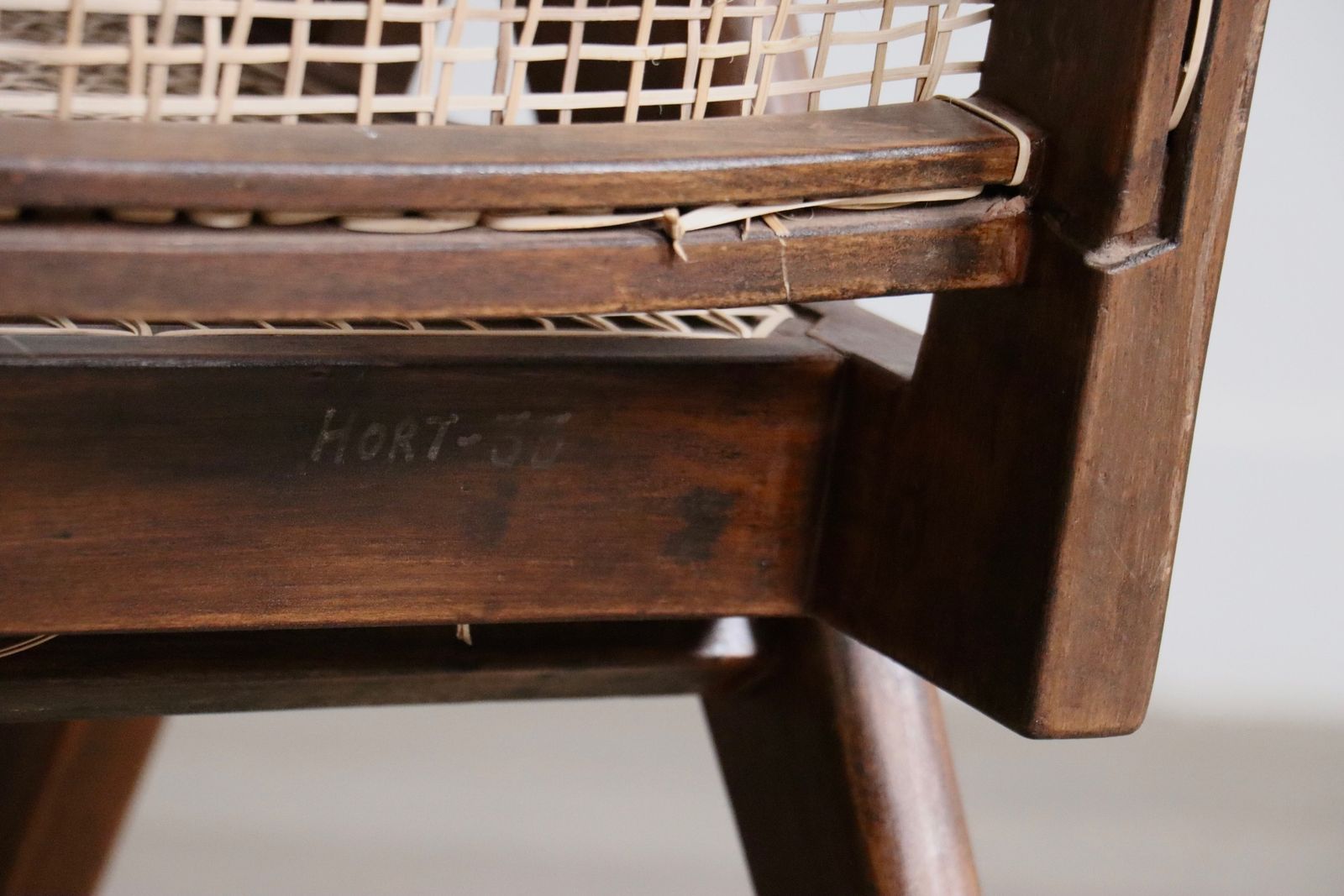 photo vintage Pierre Jeanneret Lounge Chairs Pj Si 29 A In Teak And Cane, 1950s