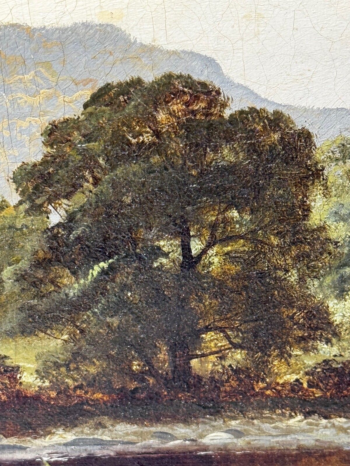 photo for sale Victorian Landscape Oil Painting Near Capel Curig North Wales Signed John Cuthbert Salmon