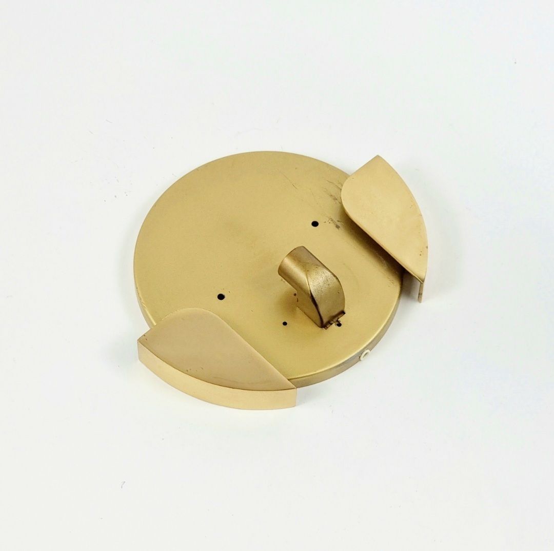 Mid Century Modern Dark Toned Murano Glass & Brass Wall Light From Kaiser Leuchten, Germany, 1960s photo vintage