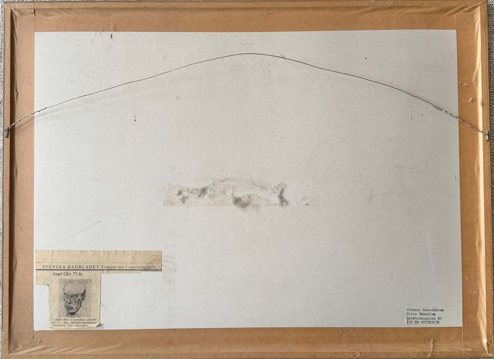 Lauterhorns Fishing Village, Fårö 1971. Vintage aquarel van Folke Rönnblom photo Kunst