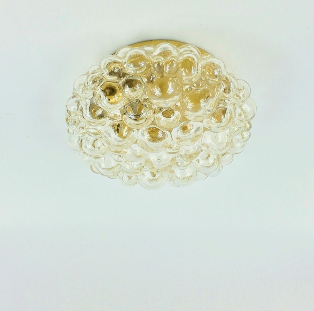 Large Mid Century Modern Amber Bubble Glass Ceiling Light By Helena Tynell For Limburg, Germany, 1960s photo furniture