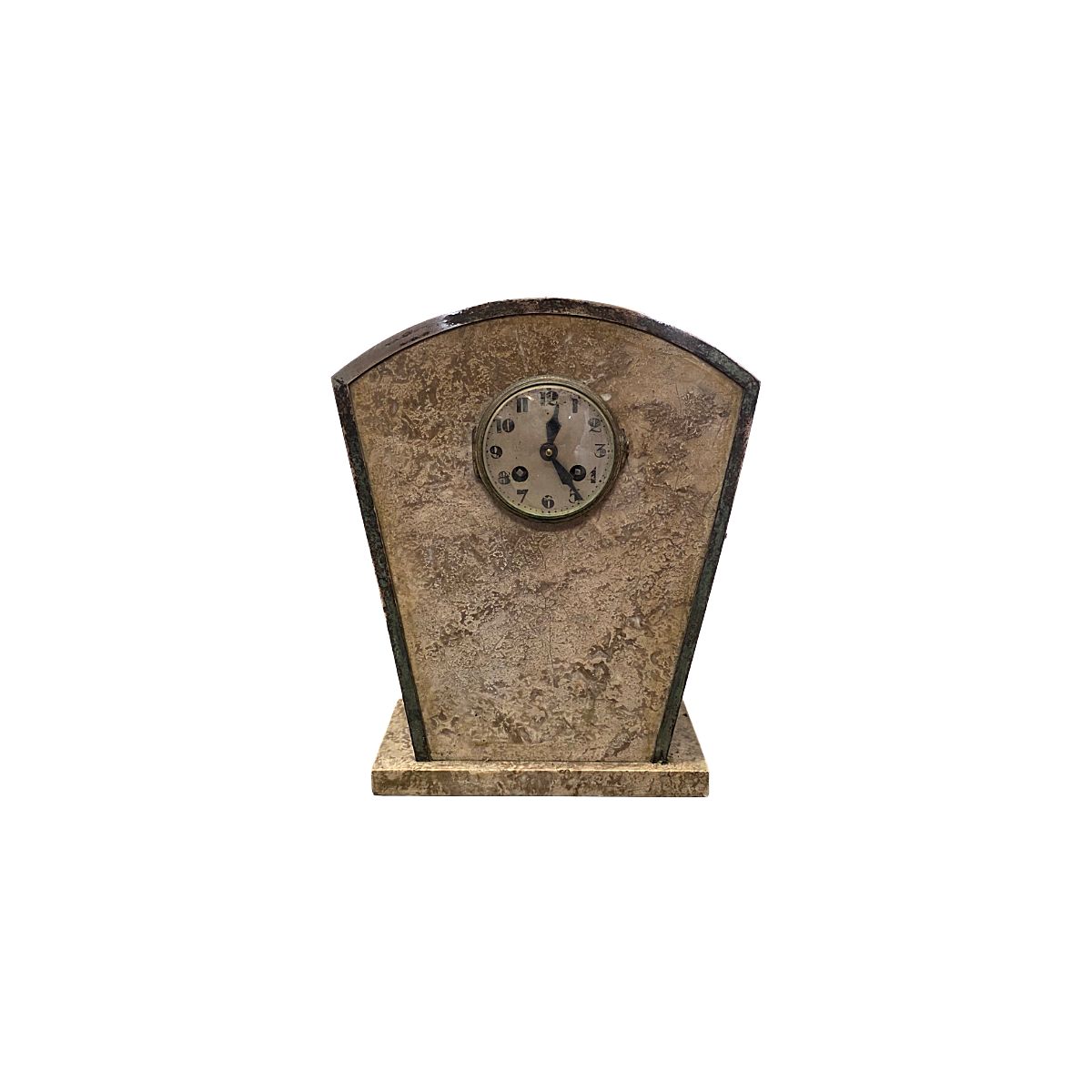 Pendule de cheminée Art déco en marbre, France