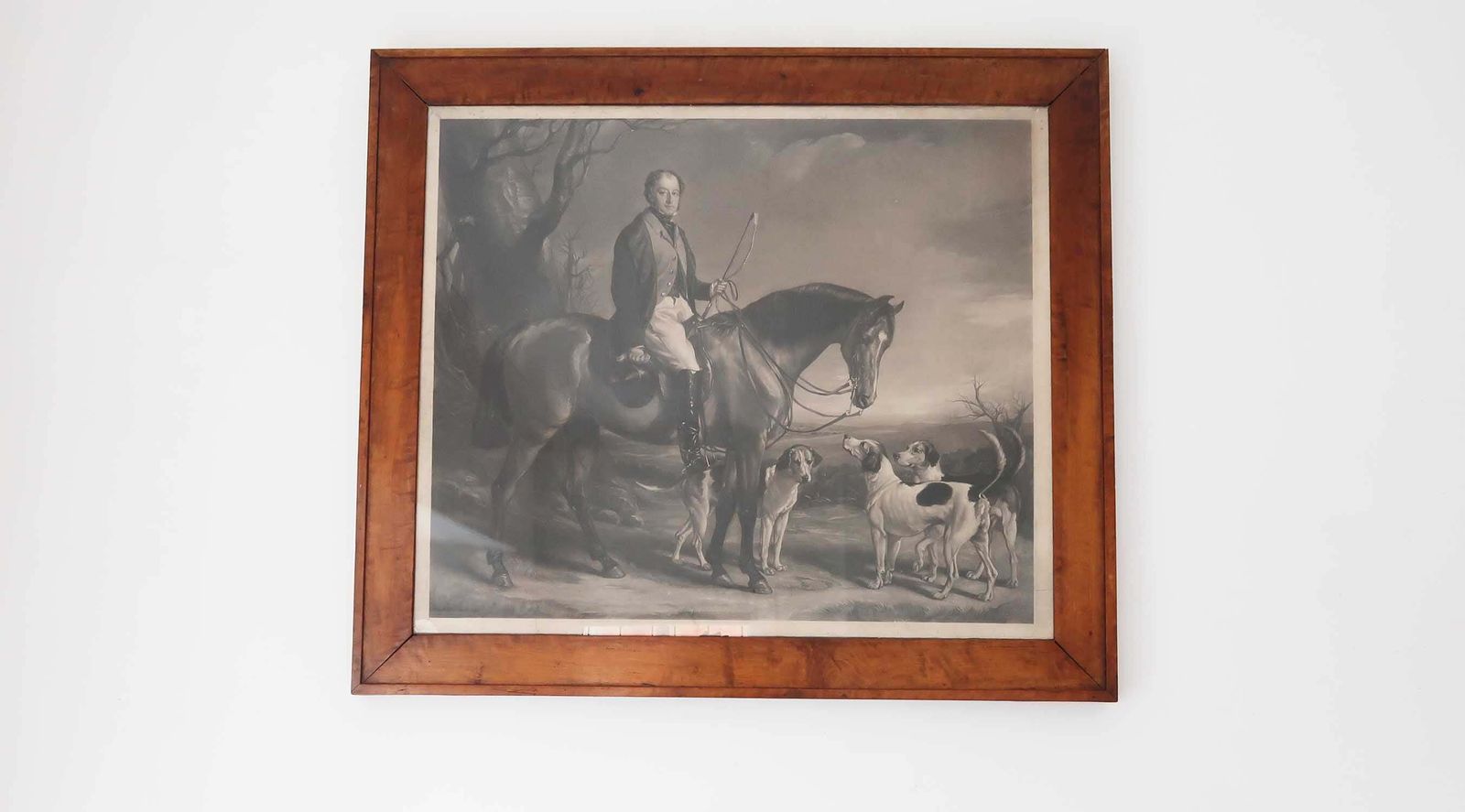 Original Antique Framed Sporting Print After Sir Francis Grant. C.1840 photo furniture
