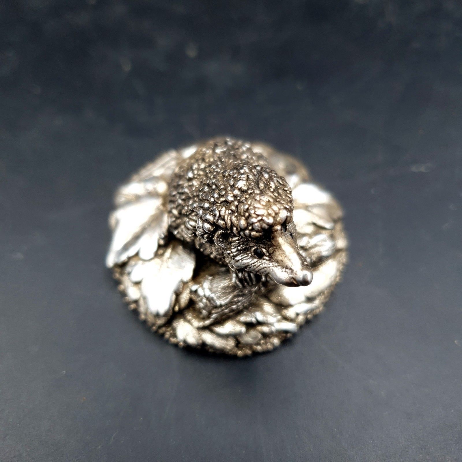 Country Artists Sterling Silver Filled Hedgehog Hallmarked Birmingham 1994 photo vintage