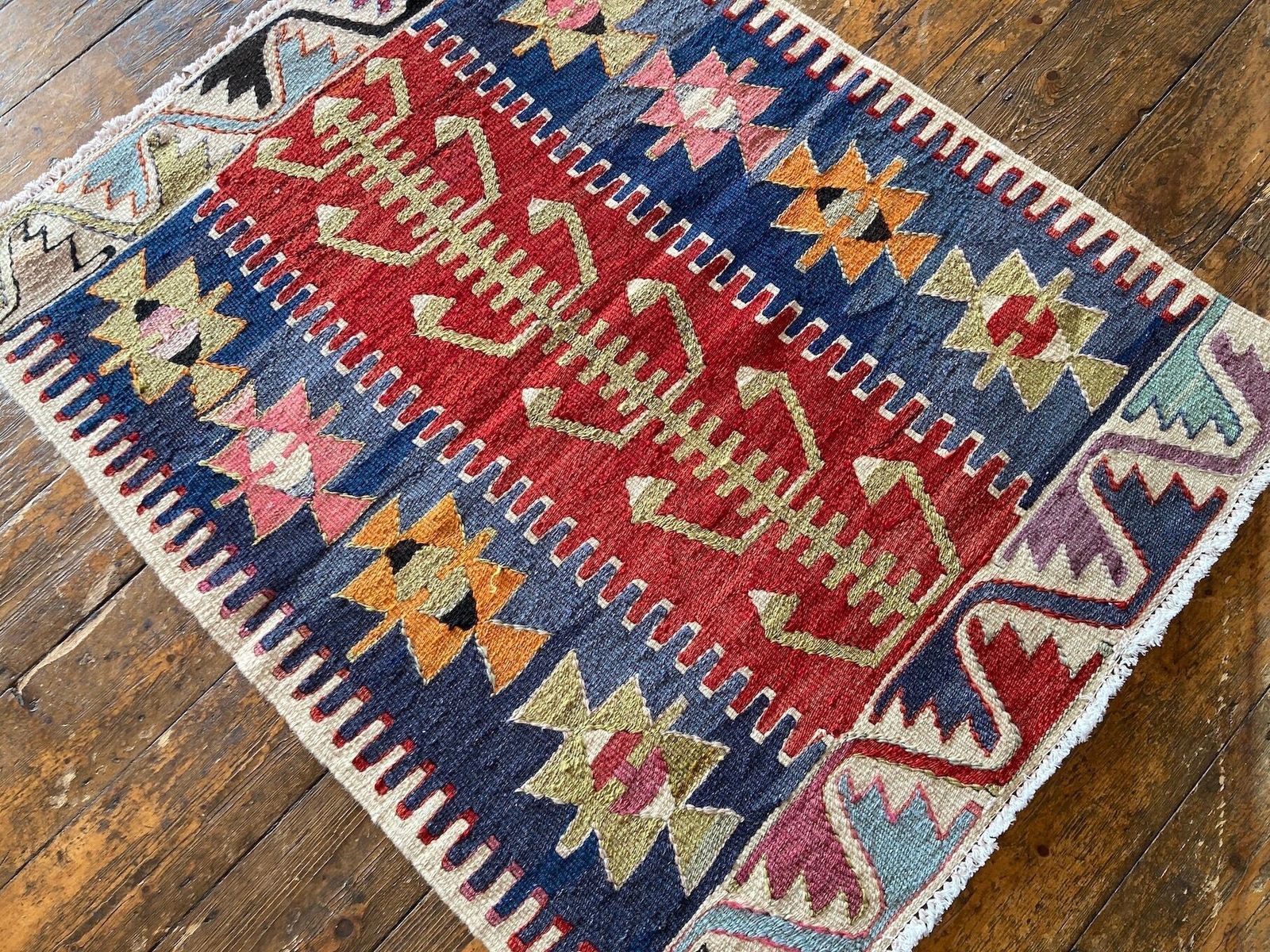 Vintage Anatolisch Kilim 1,08 m x 0,86 m photo vinterior