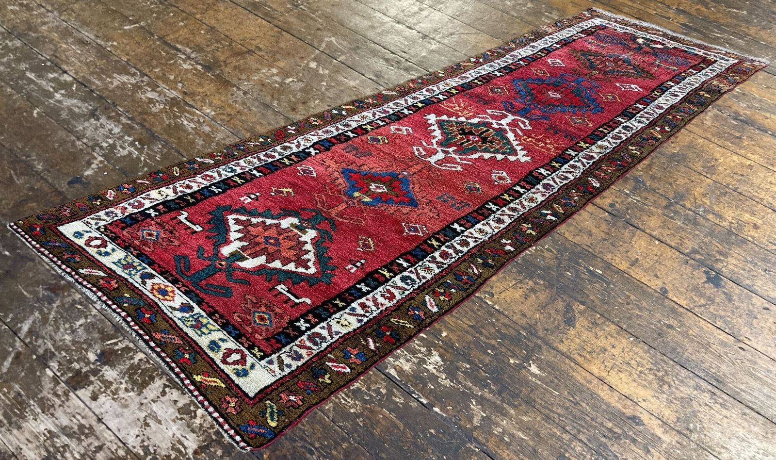Antique Heriz Runner 3.62m X 0.95m photo 2700.0