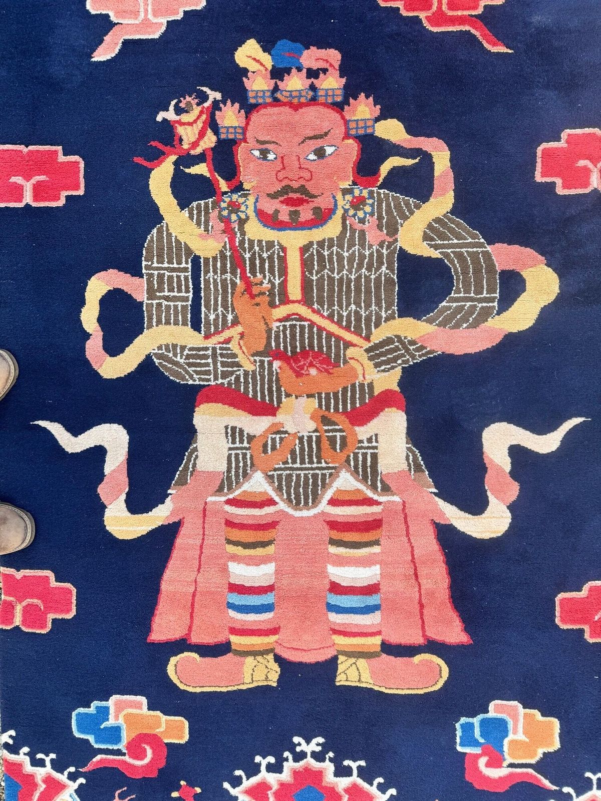 photo buy Vintage Chinees Peking-tapijt 2,43 m x 1,27 m