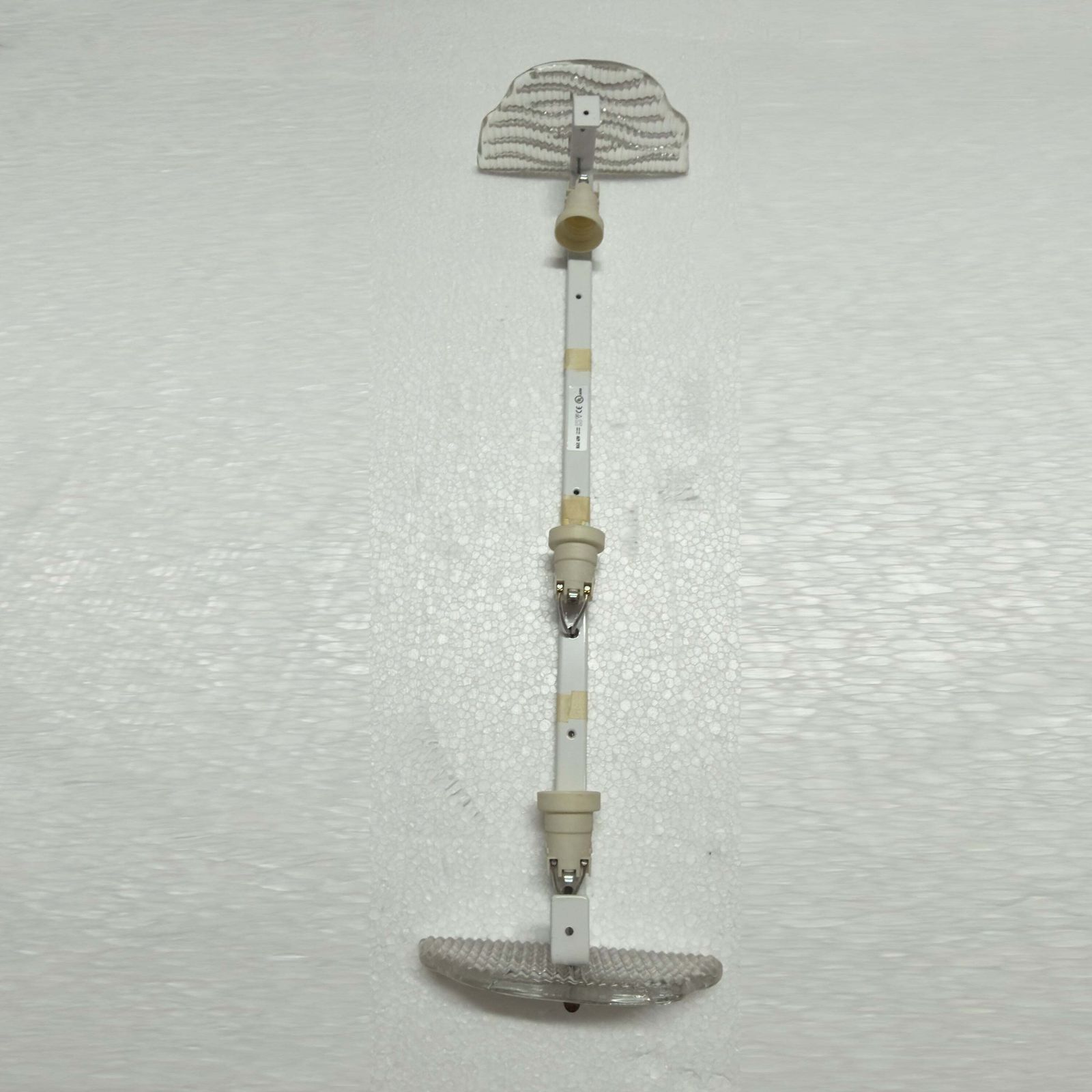 photo for sale Paar moderne Italiaanse Murano-glas wandlampen met textuur