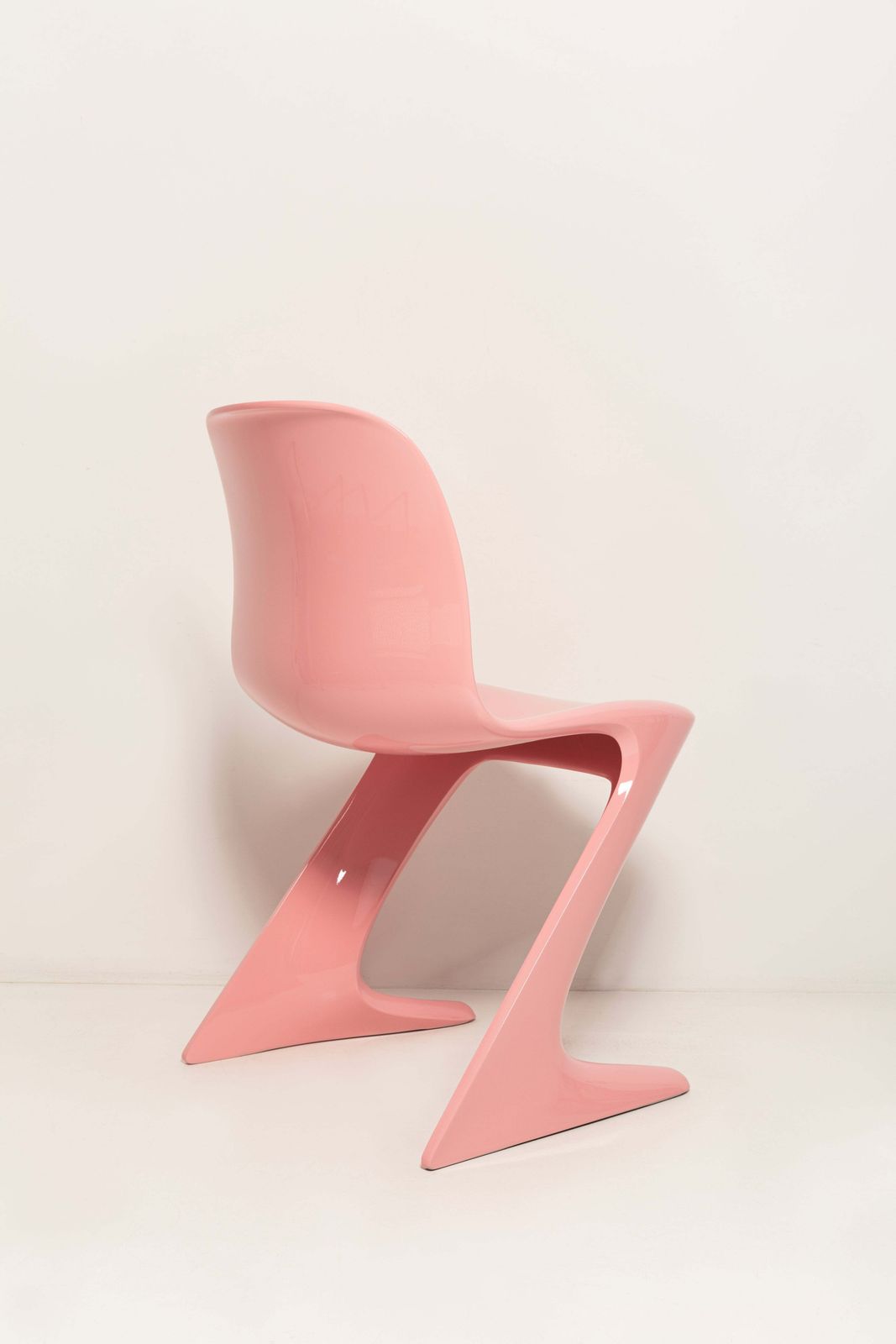 Set Of Six Light Pink Kangaroo Chairs Designed By Ernst Moeckl, Germany, 1968 photo Furniture