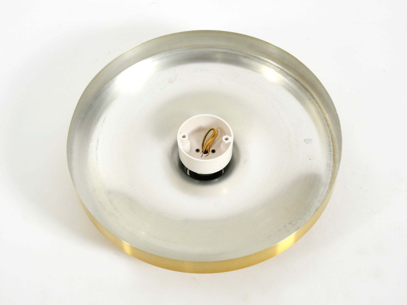 photo vinterior Original Teka Space Age Aluminum Ceiling Or Wall Lamp, Brass Anodized