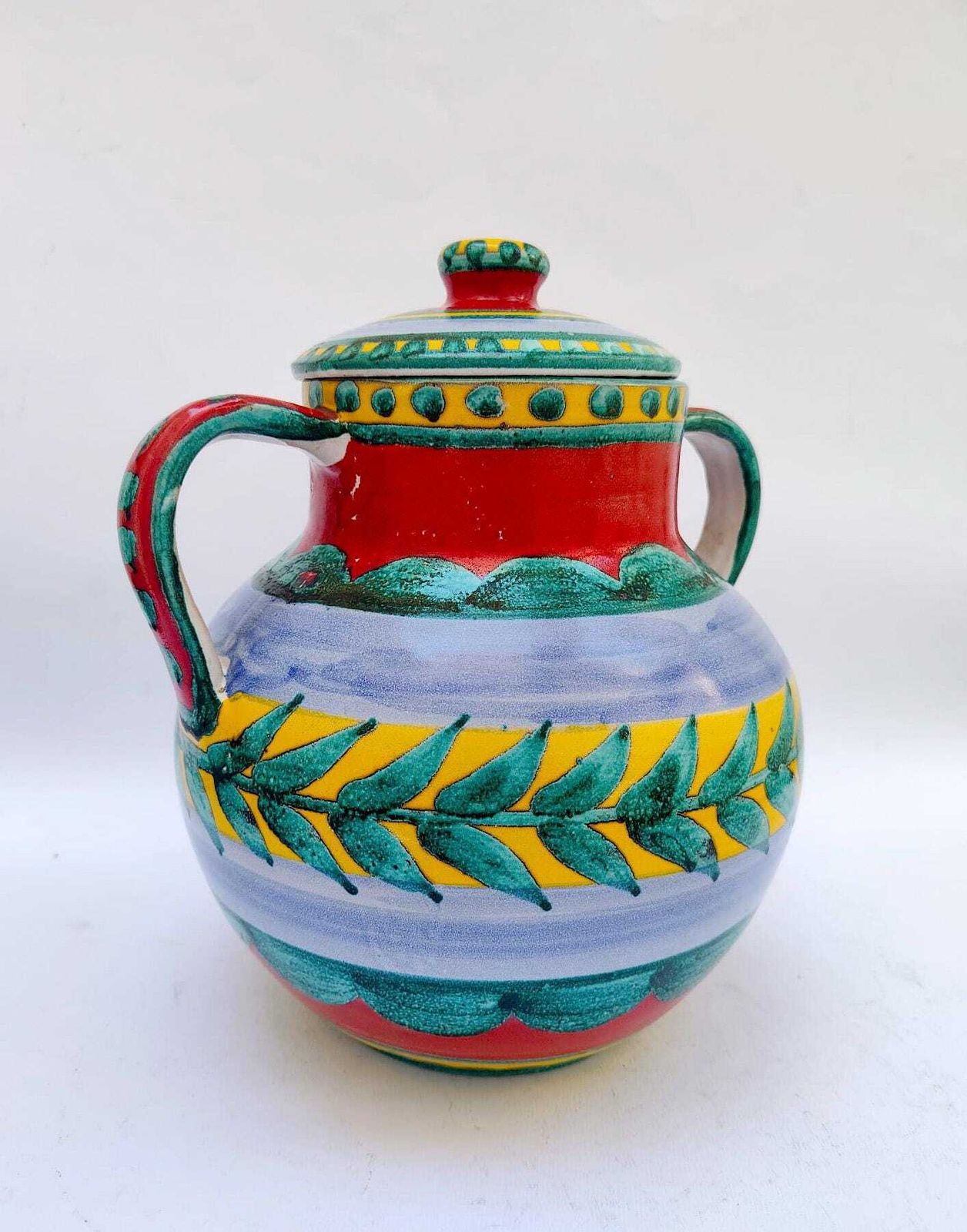 Giovanni De Simone vintage keramische amfoorvase ca. jaren 1960, mid-century, met twee handvatten. photo buy