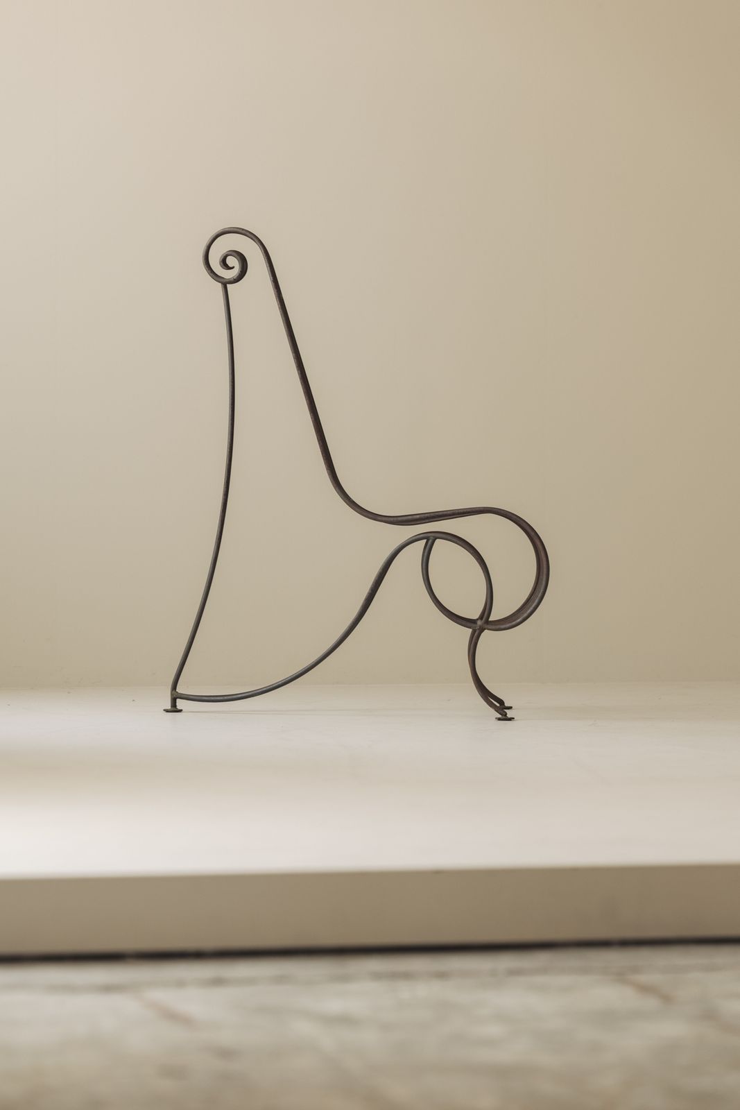 Wrought Iron Side Chair Attributed André Dubreuil, France Circa 1986 photo furniture