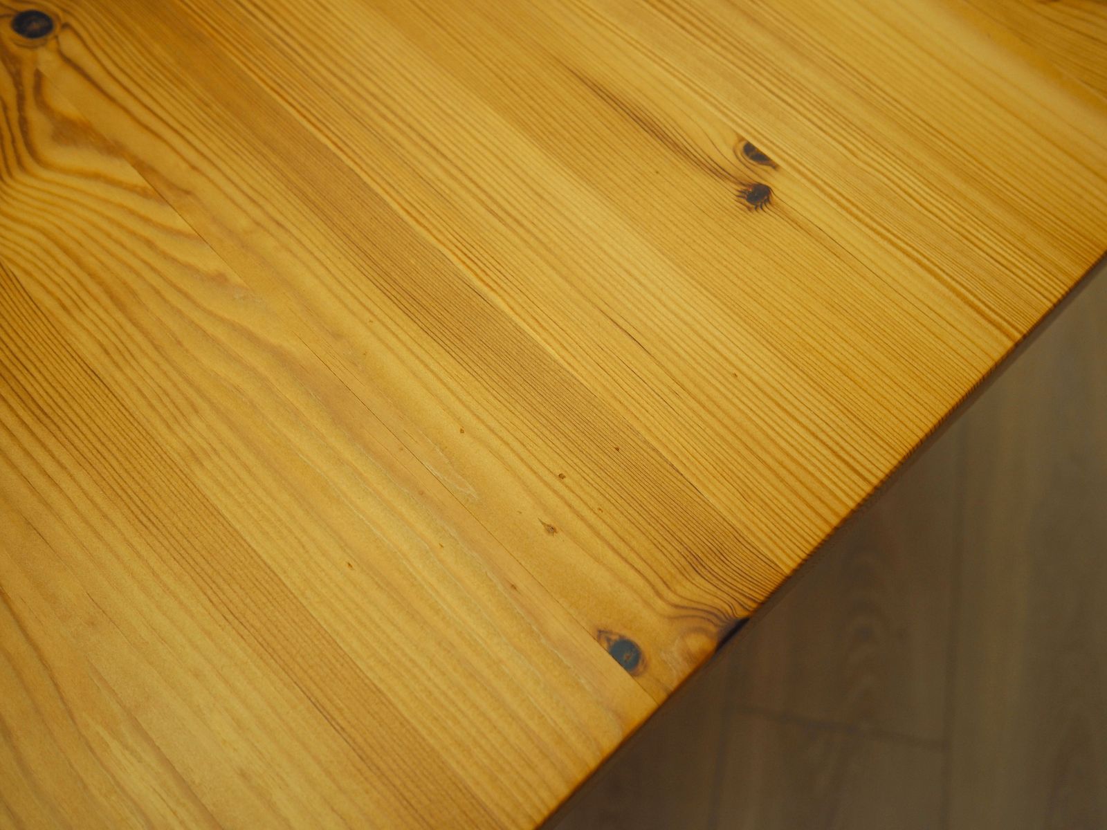 photo for sale Danish Solid Pine Dining Table In Scandinavian Modern Style, 1980s