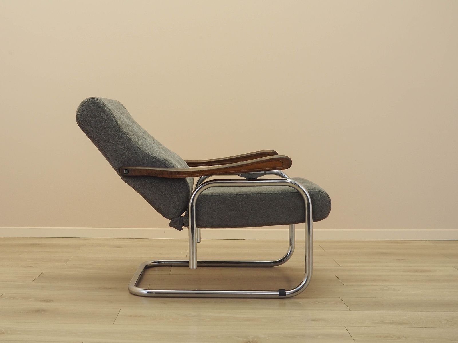 photo for sale Italiaanse lounge chair met verstelbare rugleuning, beuken armleuningen, jaren 1970