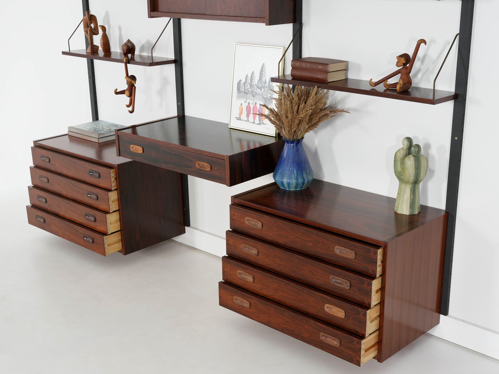 photo for sale Bibliothèque modulaire PS System par Preben Sørensen, placage, Danemark, années 1960
