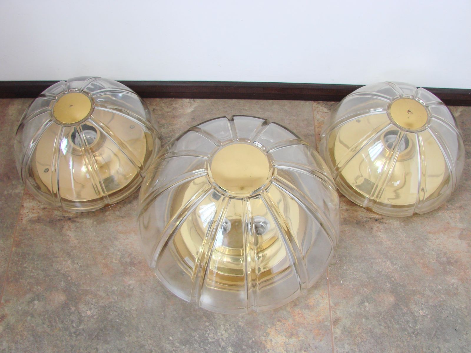 Set Of 3 Limburg Lamps – 2 Wall Lights And A Ceiling Light, Germany, 1970s. photo vinterior