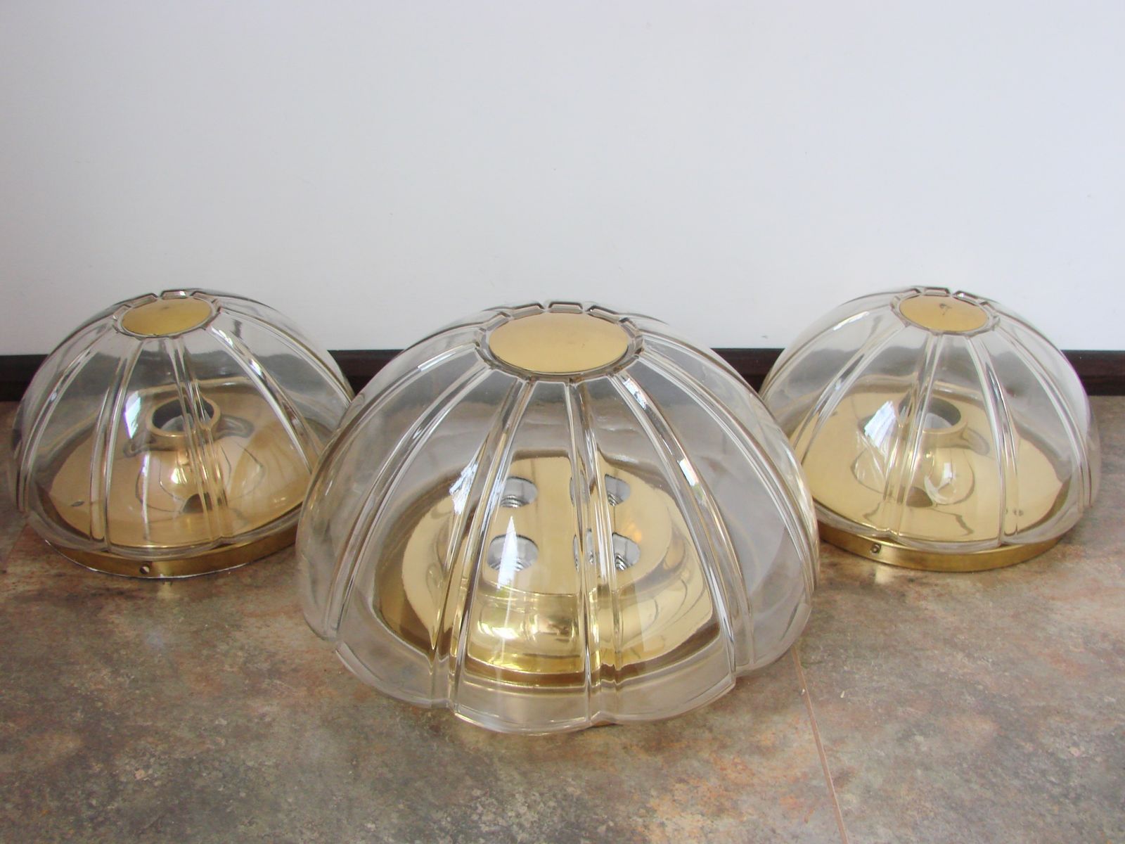 photo furniture Set Of 3 Limburg Lamps – 2 Wall Lights And A Ceiling Light, Germany, 1970s.