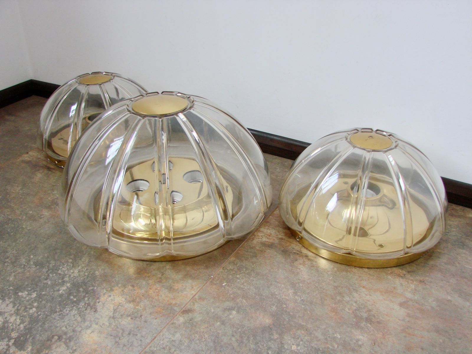 Lighting Set Of 3 Limburg Lamps – 2 Wall Lights And A Ceiling Light, Germany, 1970s. photo