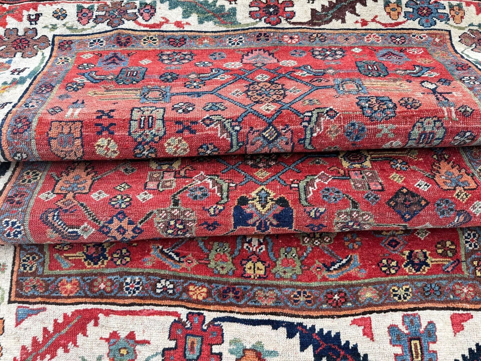 photo vintage Antiek Bidjar tapijt 1,94 m x 1,26 m