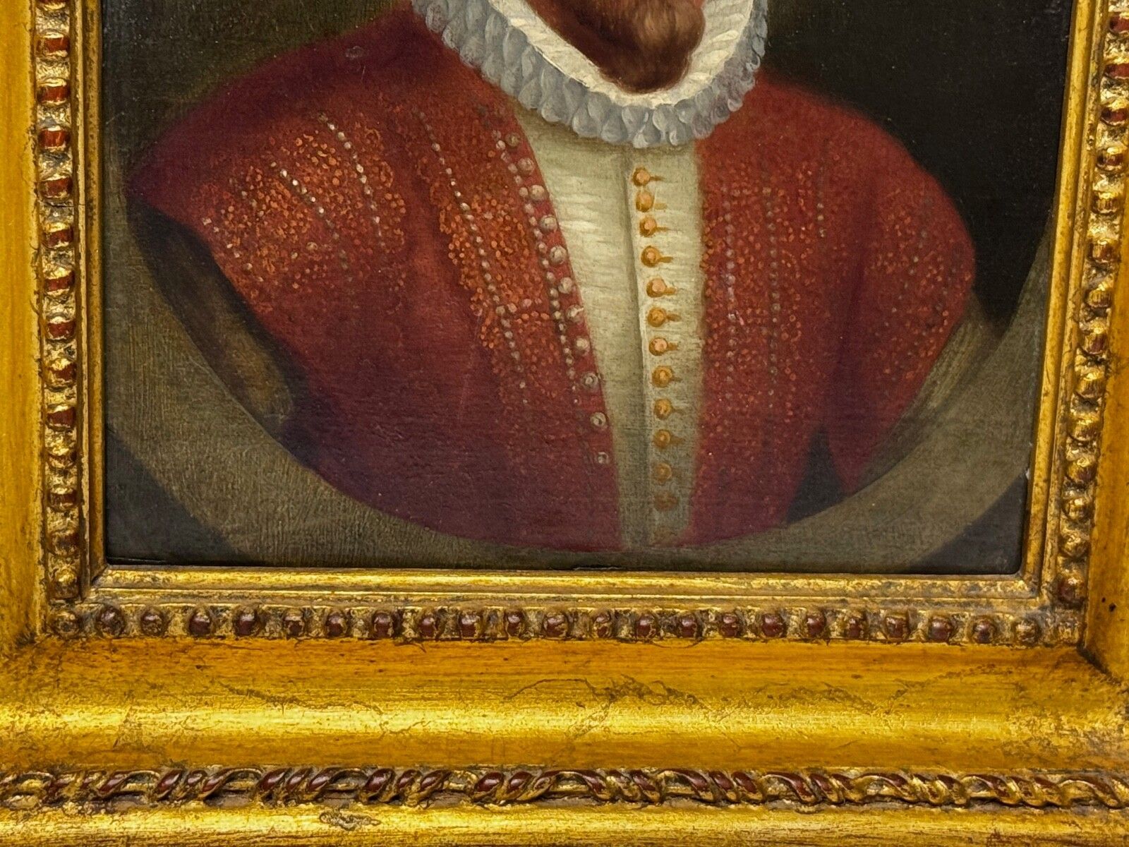 photo furniture Vergulde lijst, olieverf portret van Sir Walter Raleigh, 18e eeuw, naar het bekende Lennard-type