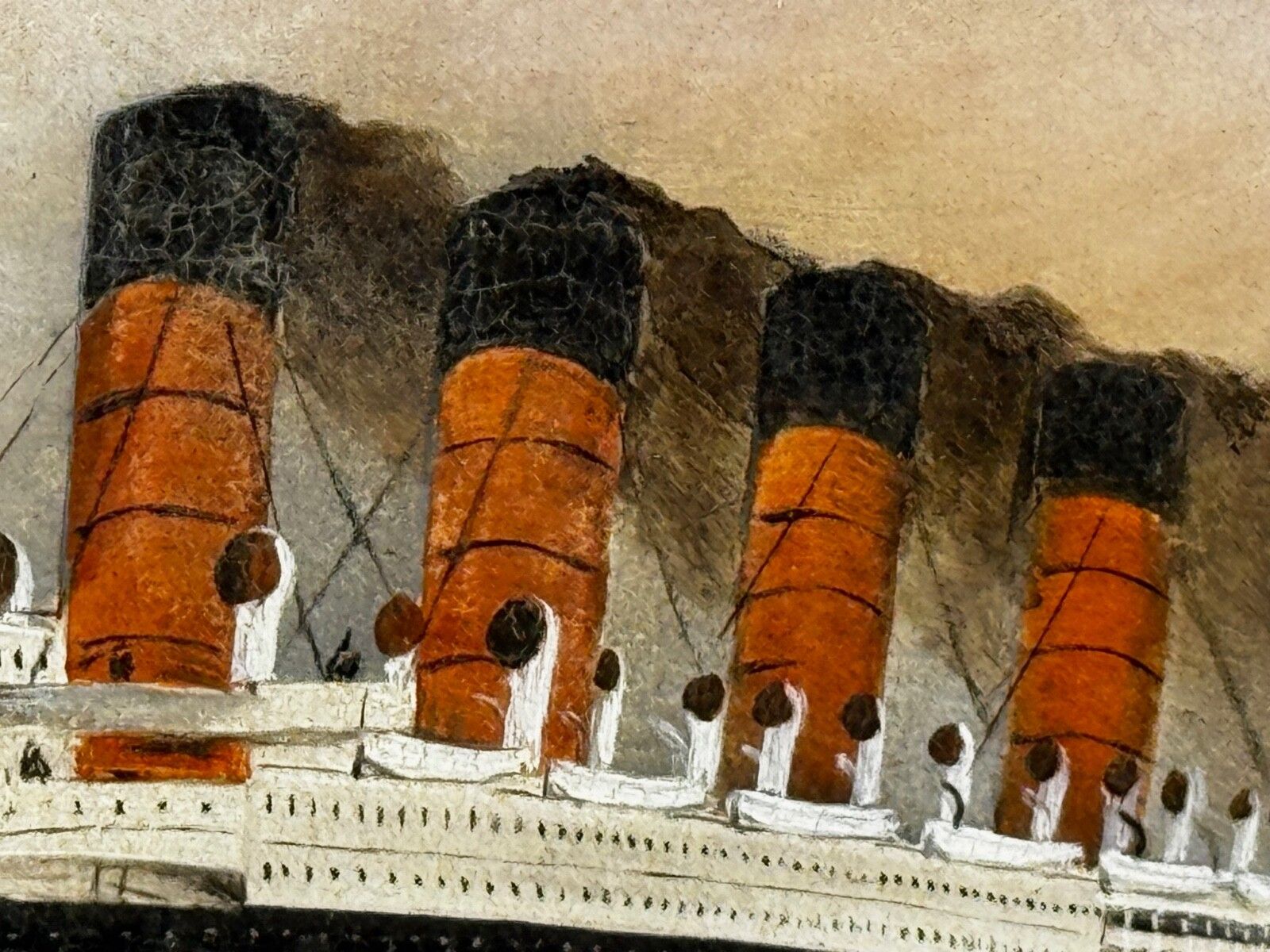Mid Century Marine Artwork Rms Lusitania Cunard Ocean Liner Marine Oil Painting Captain Turner 1915 photo buy