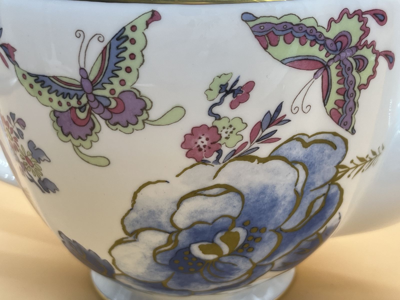 149.95 New Large 2 Pint Wedgwood China Butterfly Bloom Teapot In Original Box. photo