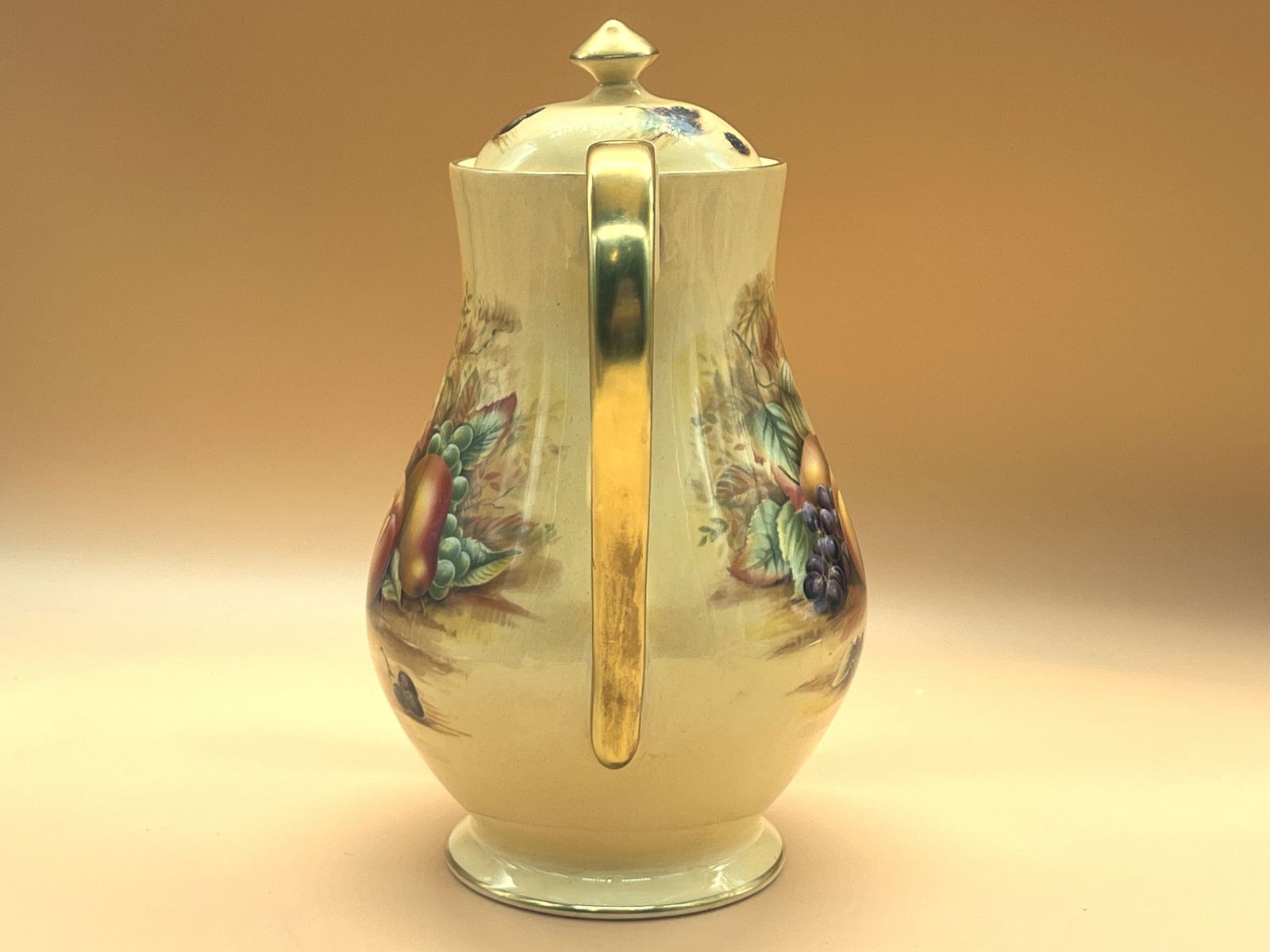 Aynsley China Orchard Gold Design Large 2 Pint Capacity New / Unused Coffee Pot. photo Home Decor