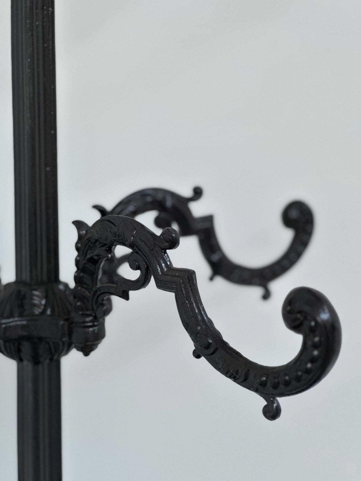 Large Ornate Cast Iron Hall Tree Coat Stand With 12 Hooks photo furniture