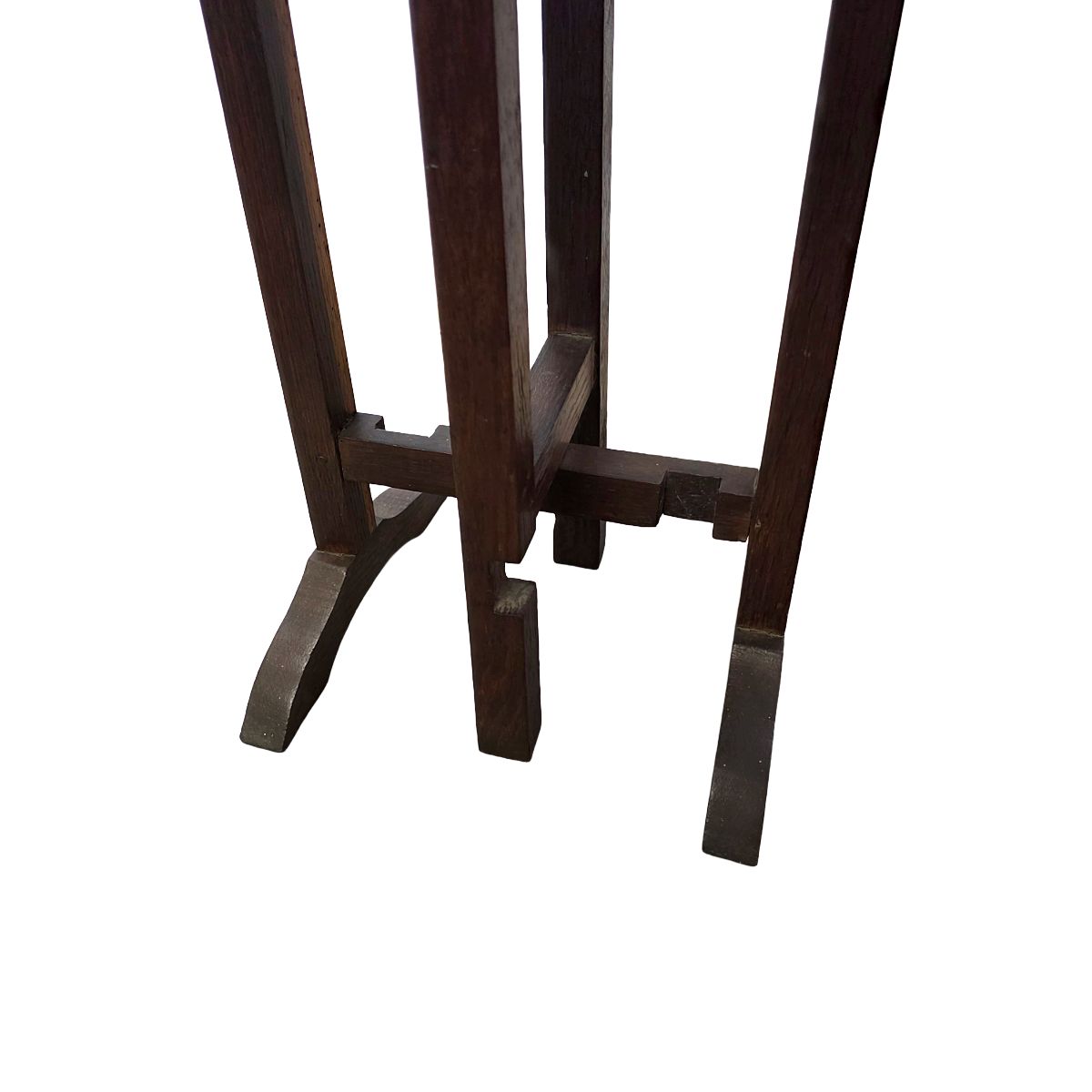 Ancienne table d'appoint pliante en chêne français, Mid-Century photo Mobilier