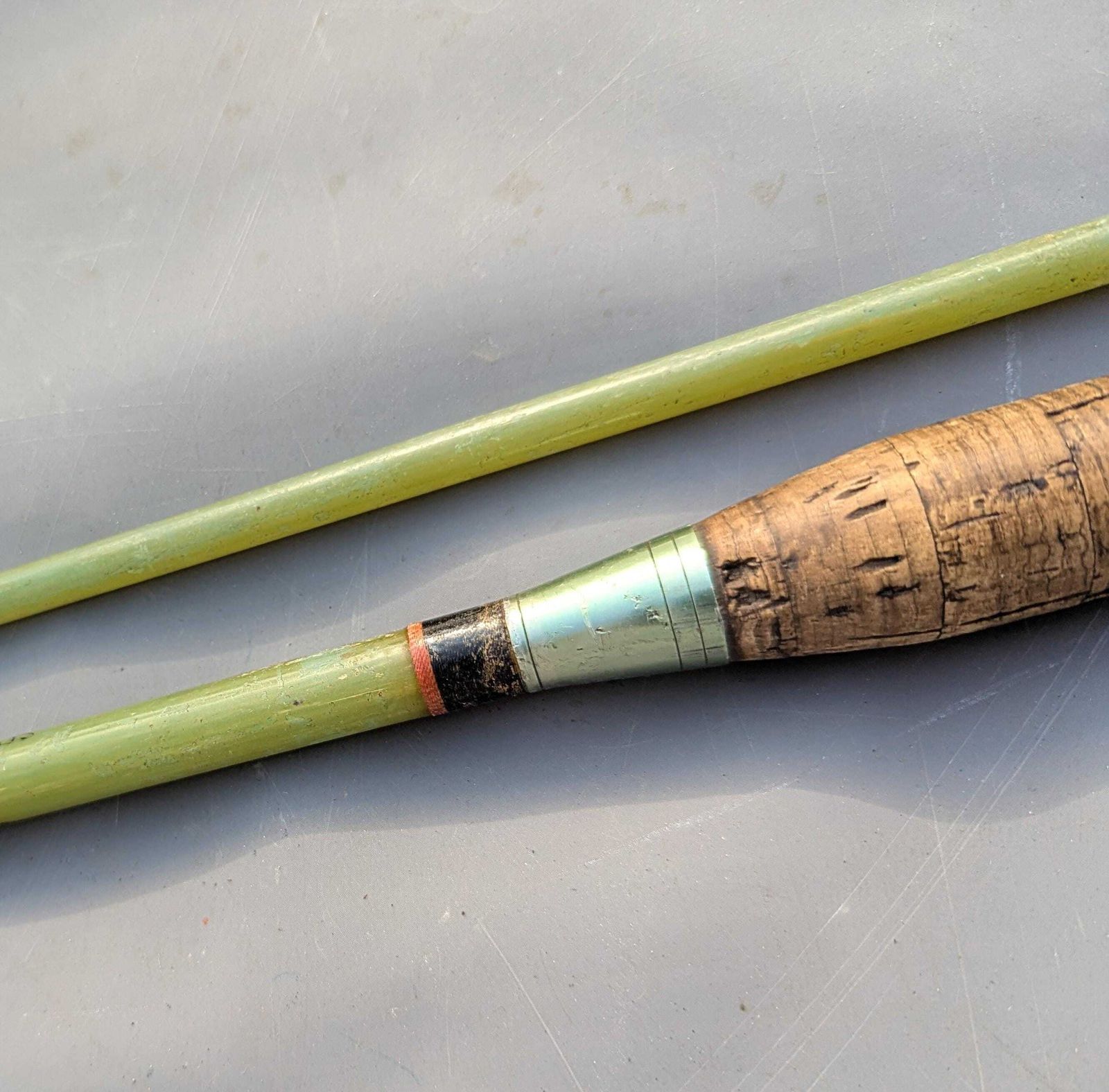 Canne à pêche spinning lourde vintage Allcocks, vers 1960 photo vintage