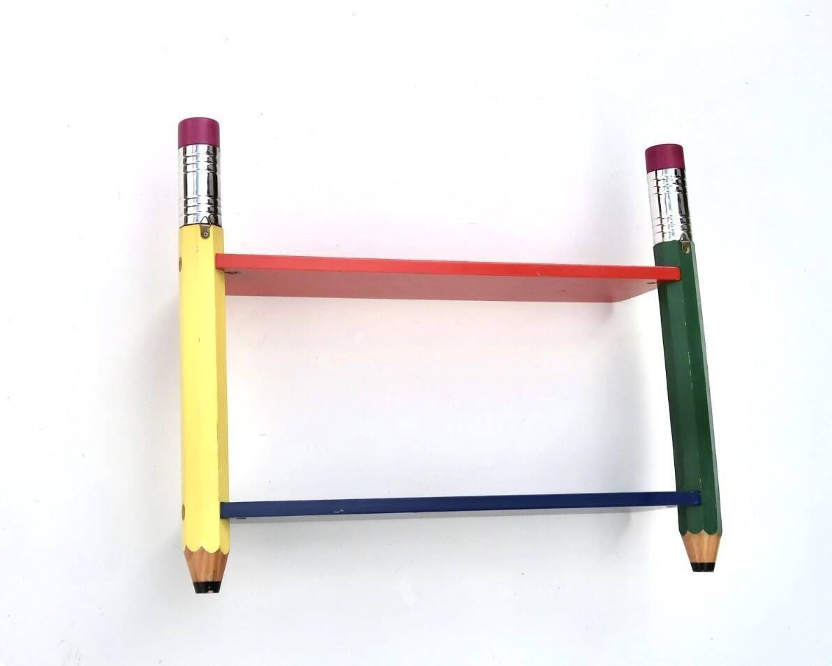 photo for sale Wall Shelf By Pierre Sala, 1980s Memphis Design In Primary Colours.