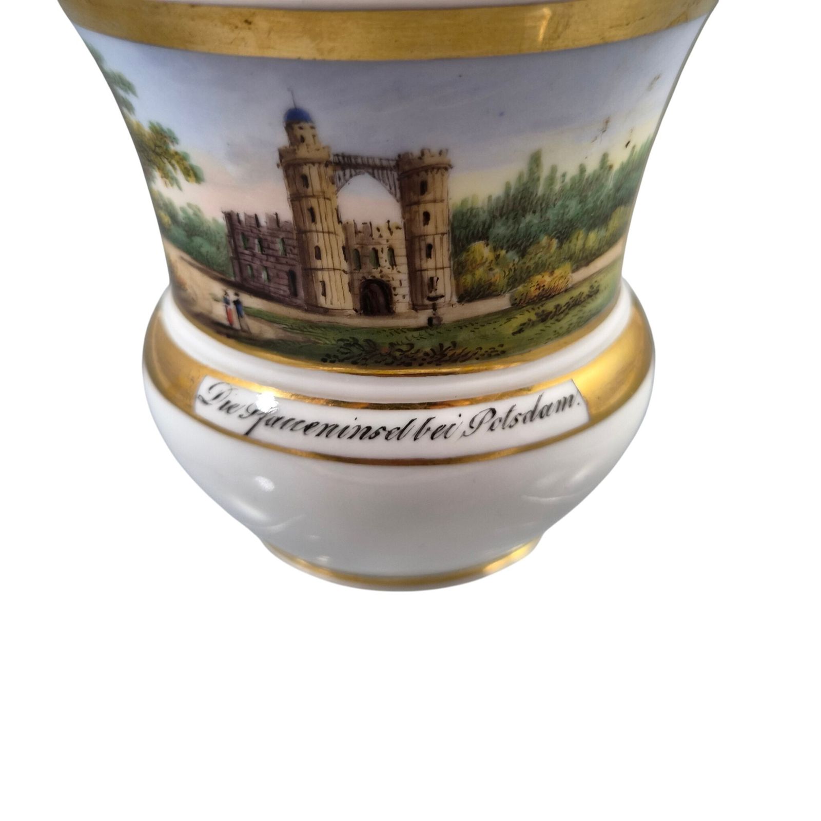 300.0 Royal Kpm Berlin Porcelain Tea Cup With Peacock Island View, C.1840 photo