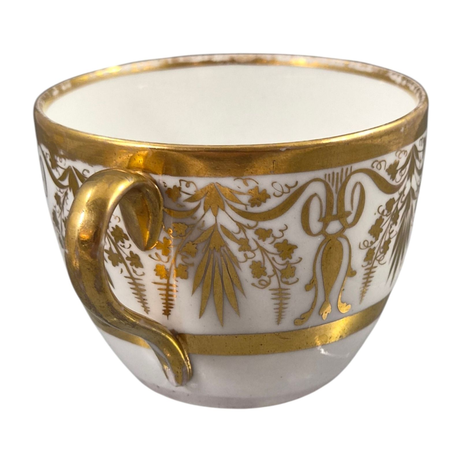 Kpm Berlin Biedermeier Porcelain Cup And Saucer With Landscape Miniatures, C.1830 photo vintage