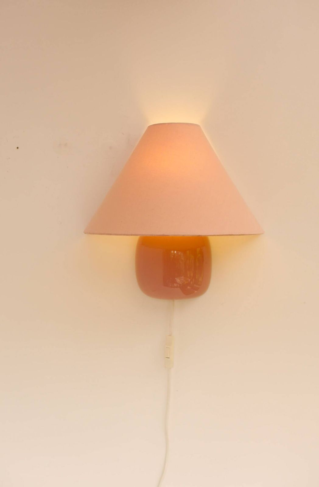 Vintage Ikea 80s Sconce. A Wall Mounted Lamp Classic Semi Round In Pink photo vintage