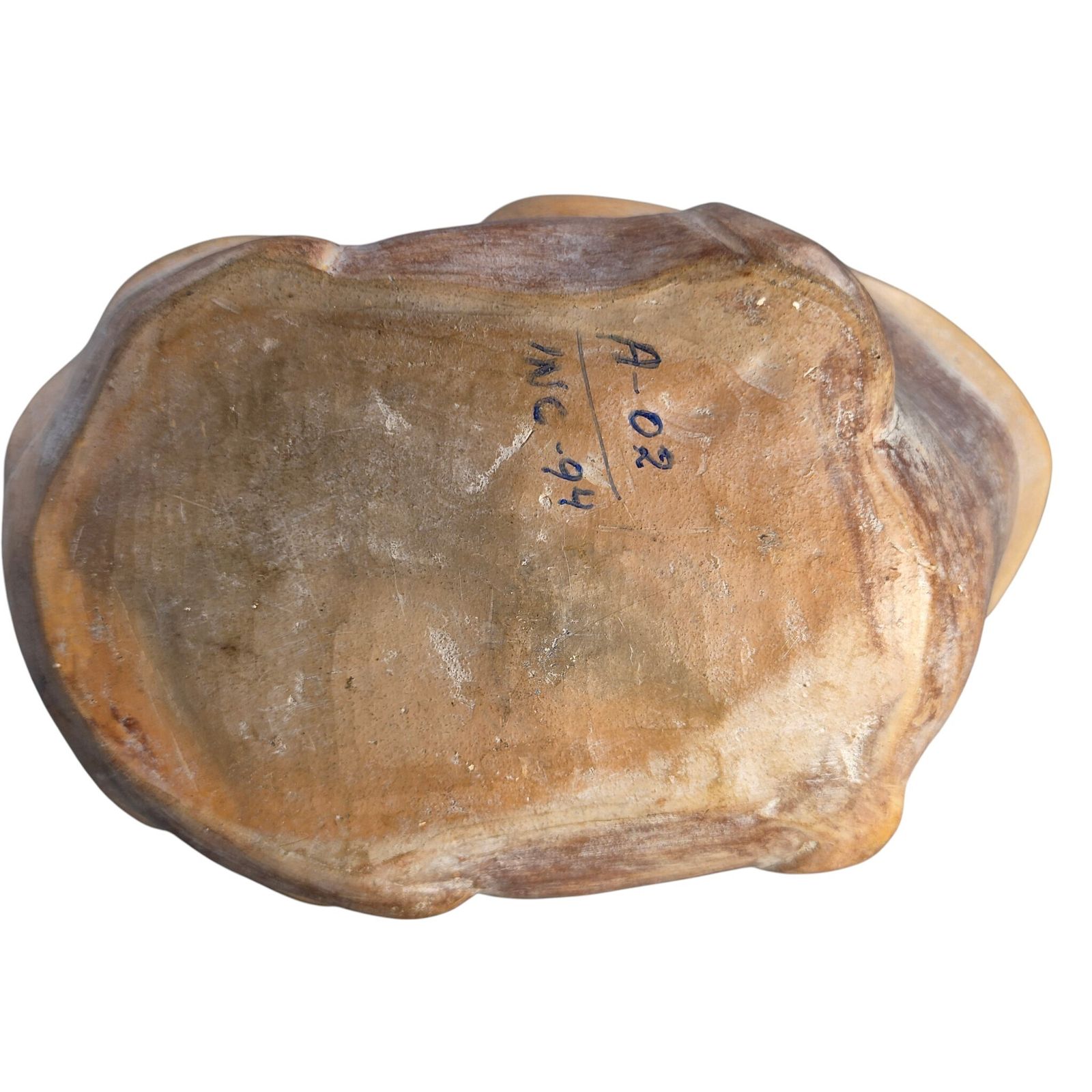 Kunst Pre-Columbiaans Moche terracottavat met parende kikkers, meer dan 2000 jaar oud photo