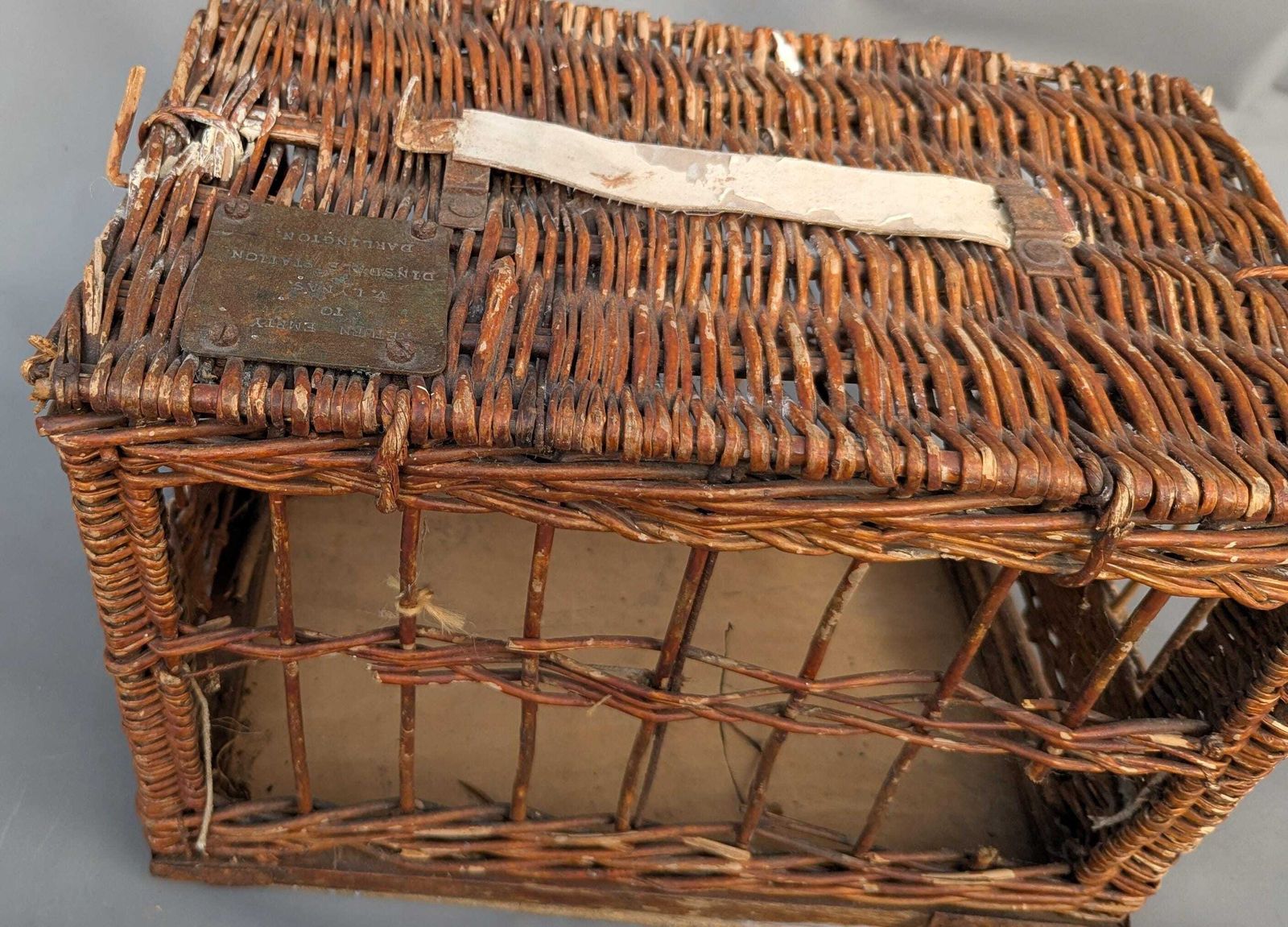 photo buy Rare Antique Racing Pigeon Carry Basket, 19th Century