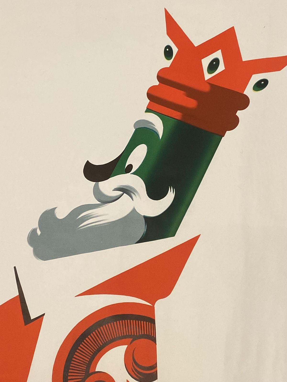 photo buy Brindisi Storico Con Punt E Mes (Cavour) Vintage Affiche Ca. 200 x 140 cm