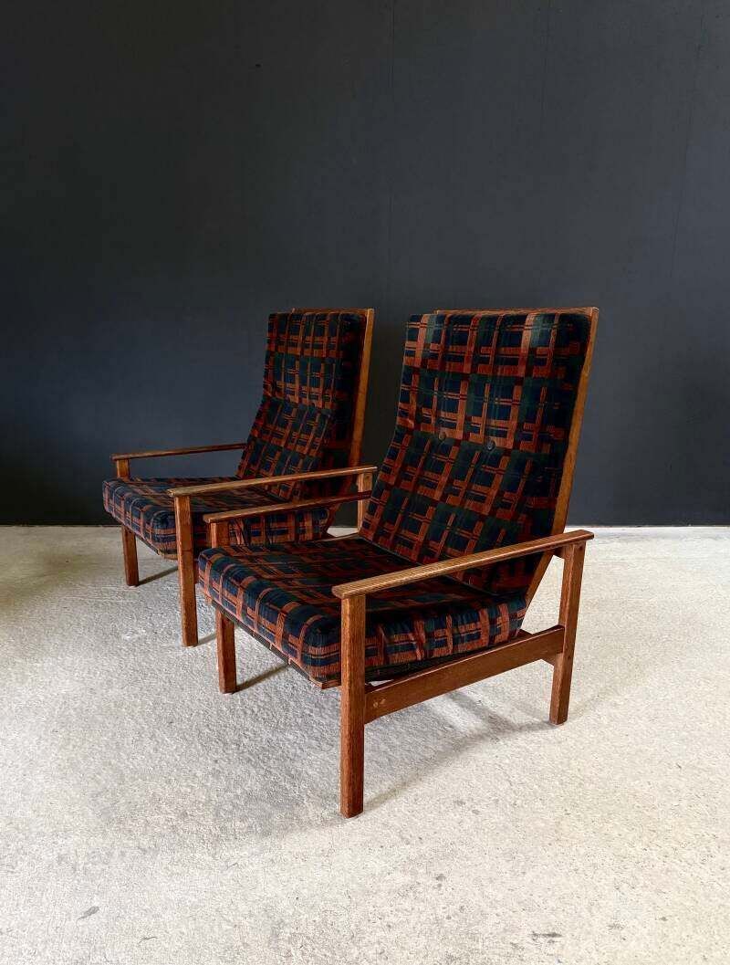 2400.0 Midcentury Design Ebeniste verstelbare loungefauteuil set, jaren 1960, België photo