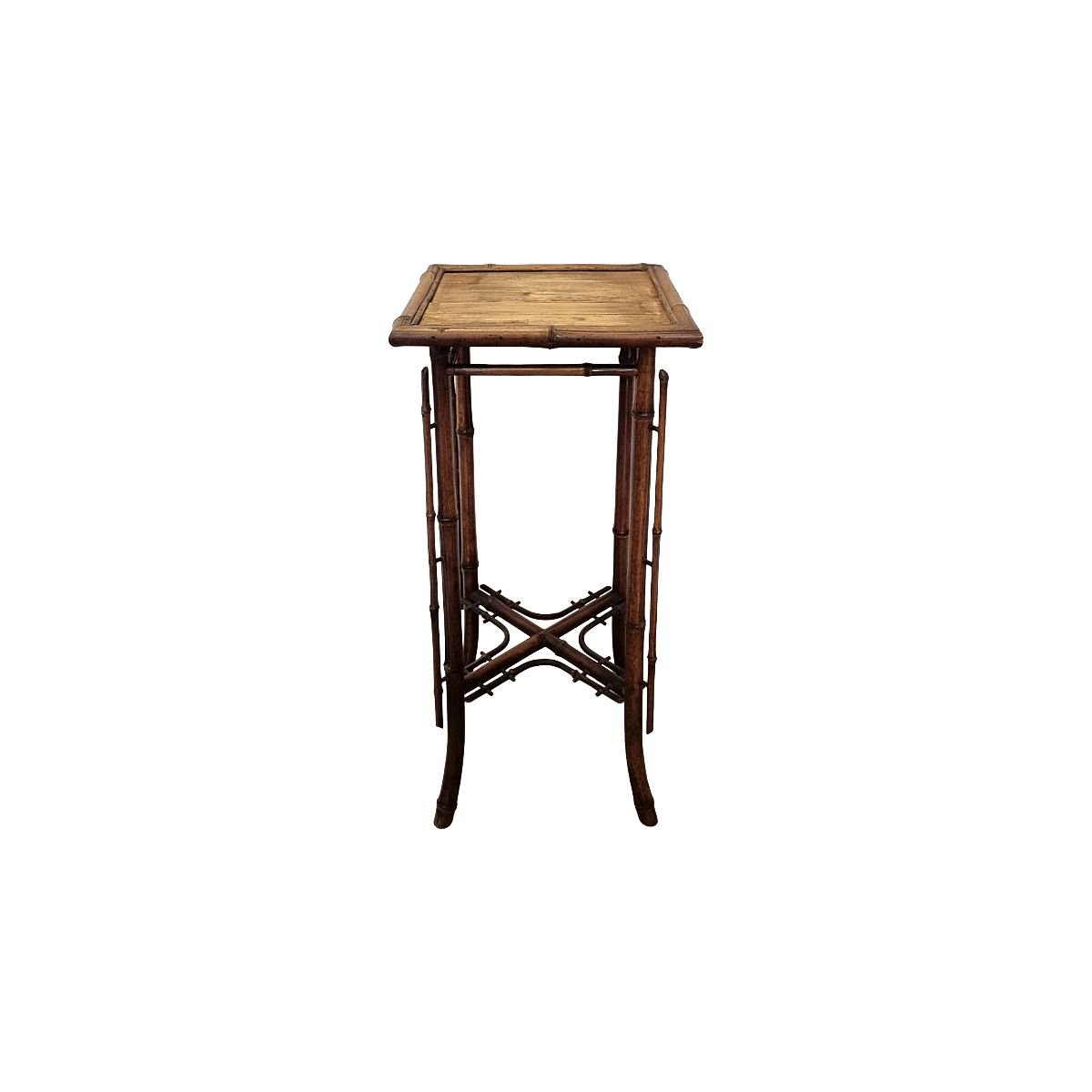 French Bamboo Art Nouveau Plant Table, Late 1800s