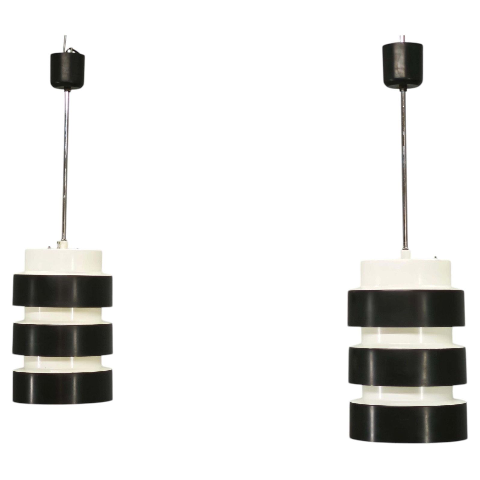 Pair Of Drupol Mid Century Pendant Lights, Czechoslovakia, 1960s