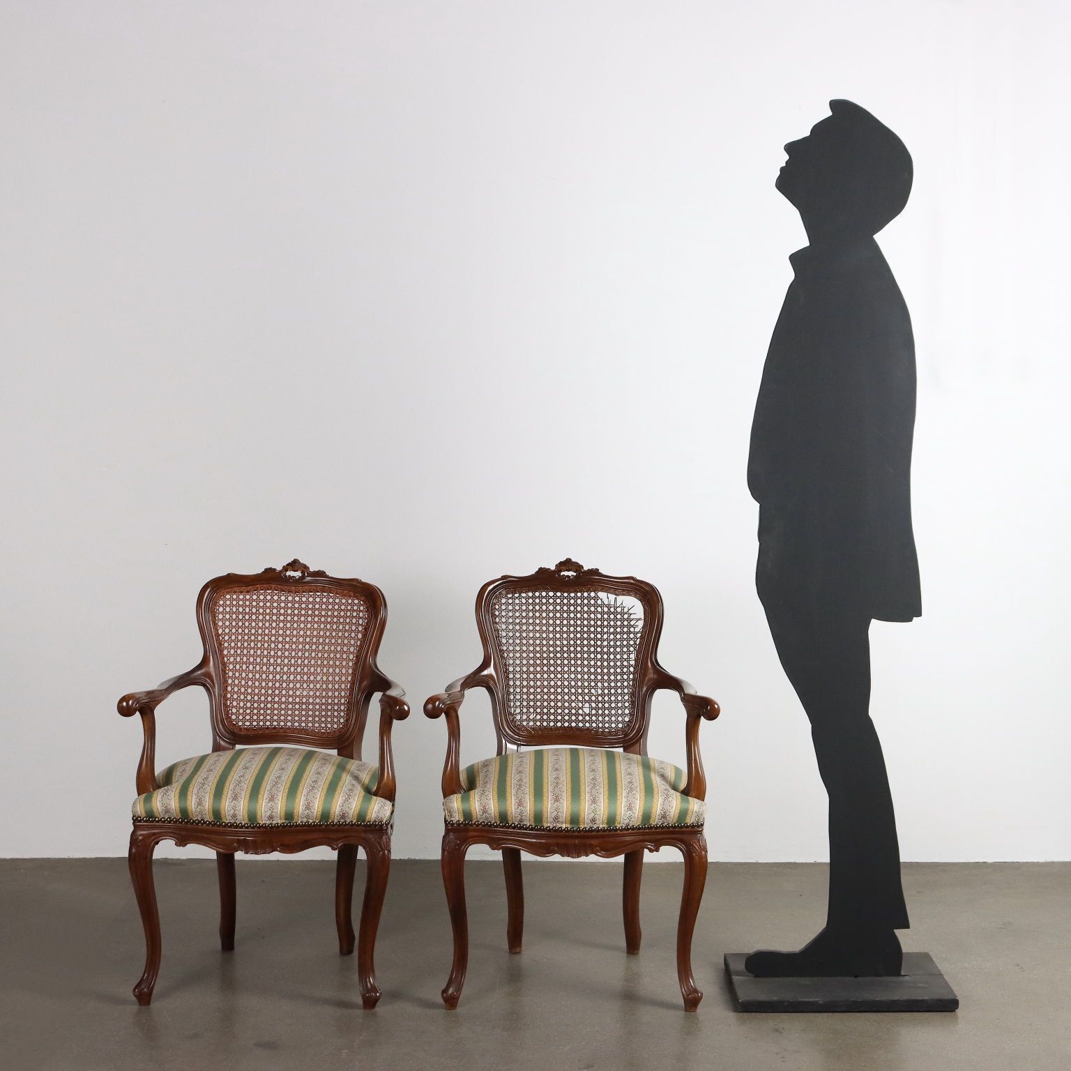 Pair Of Walnut Armchairs In Barocchetto Style photo furniture