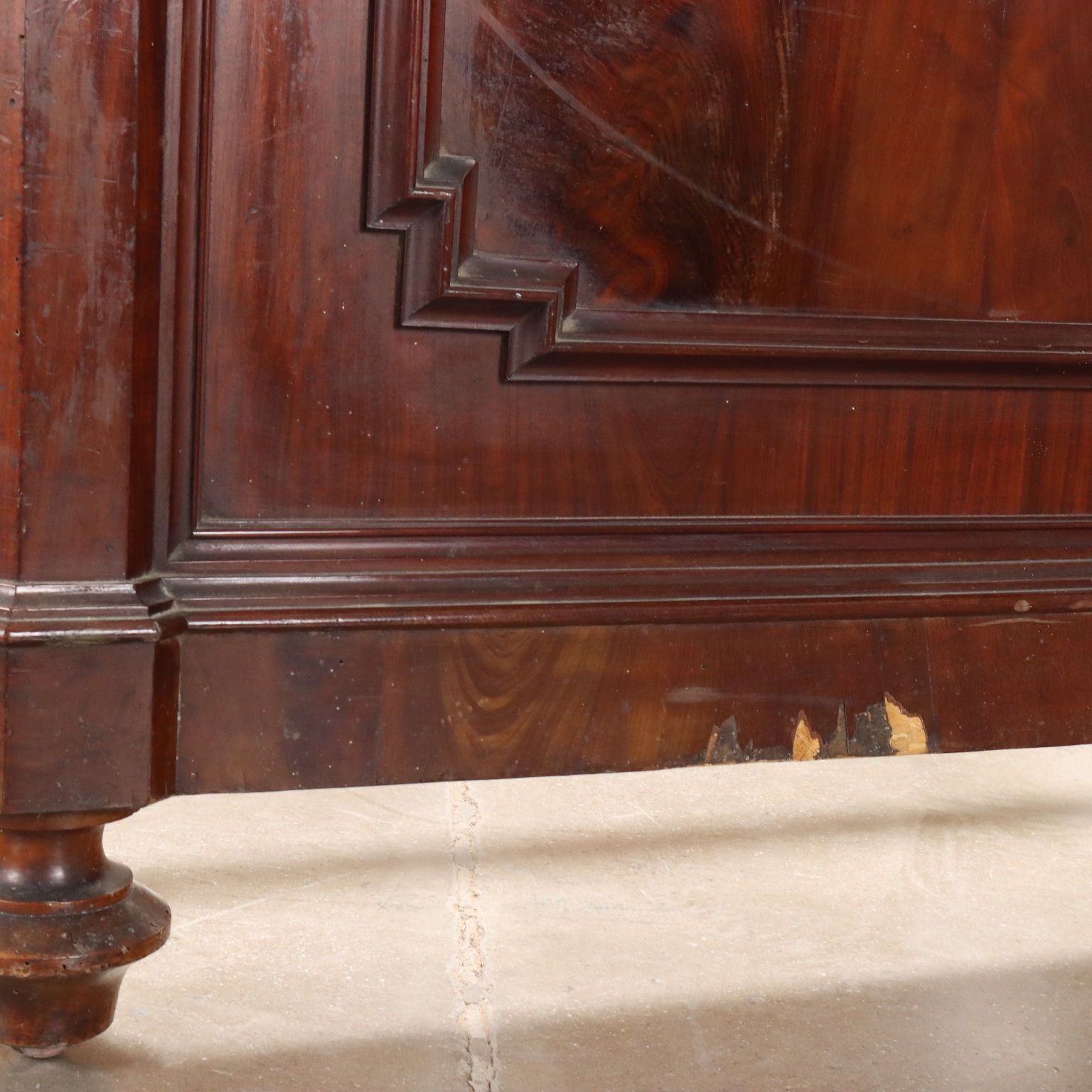 photo furniture Umbertino Double Bed In Mahogany   Italy, Late 19th Century