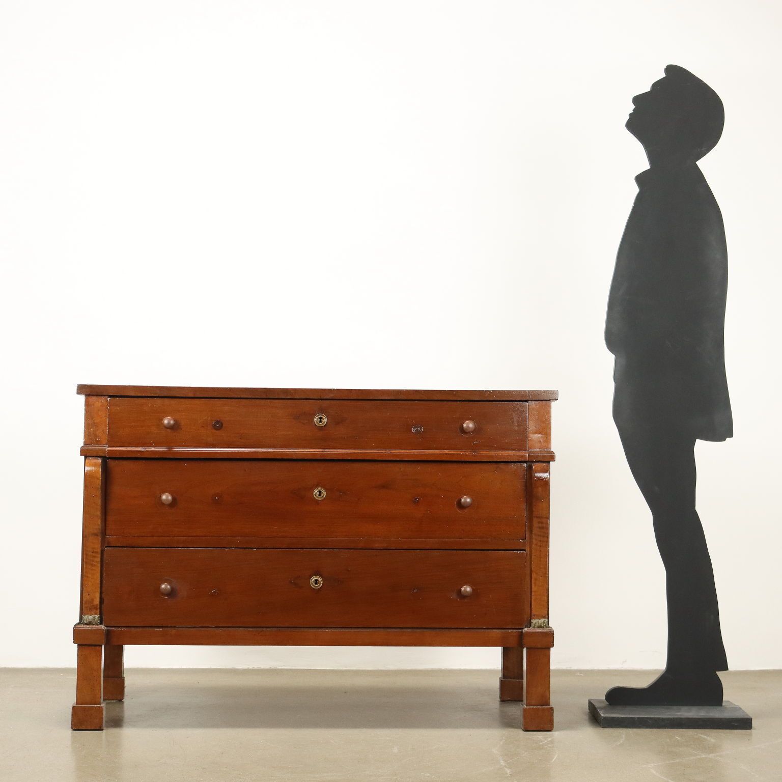 Antique Restoration Chest Of Drawers Walnut 3 Drawers '800 photo for sale