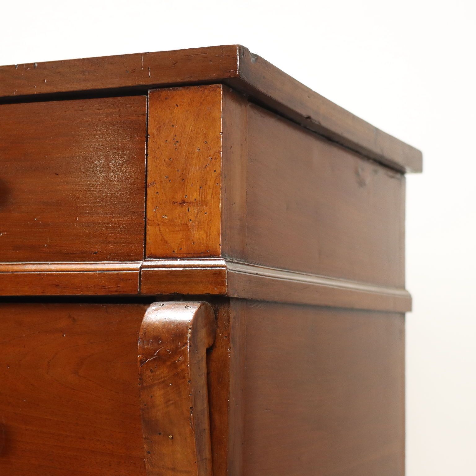 Commode d'époque Restauration en noyer, 3 tiroirs, XIXe siècle photo 530.0