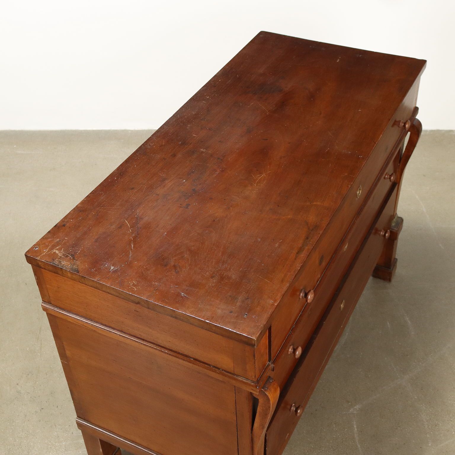 Antique Restoration Chest Of Drawers Walnut 3 Drawers '800 photo vintage