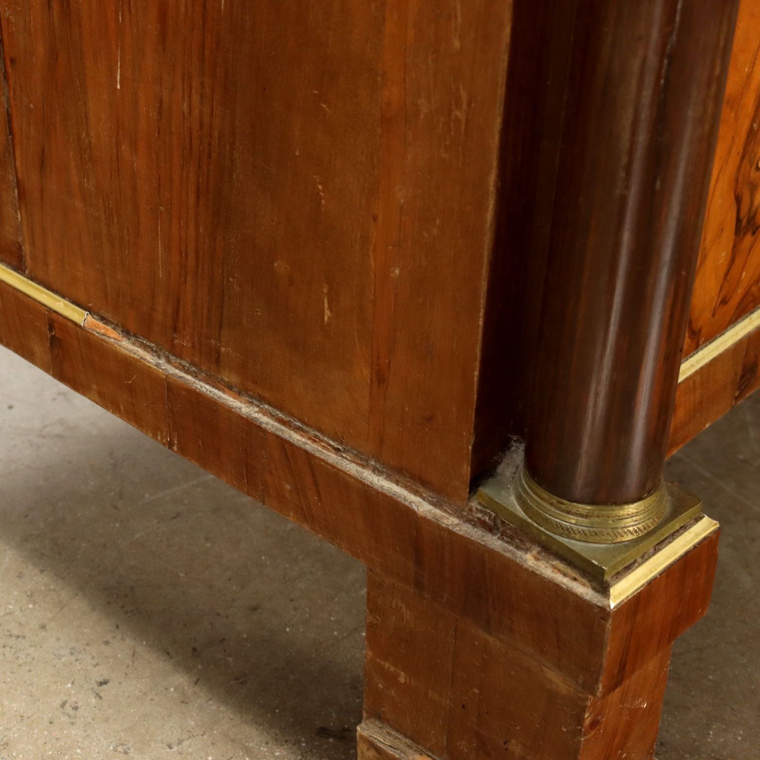 photo furniture Empire Chest Of Drawers Walnut Poplar Bronze XIX Century