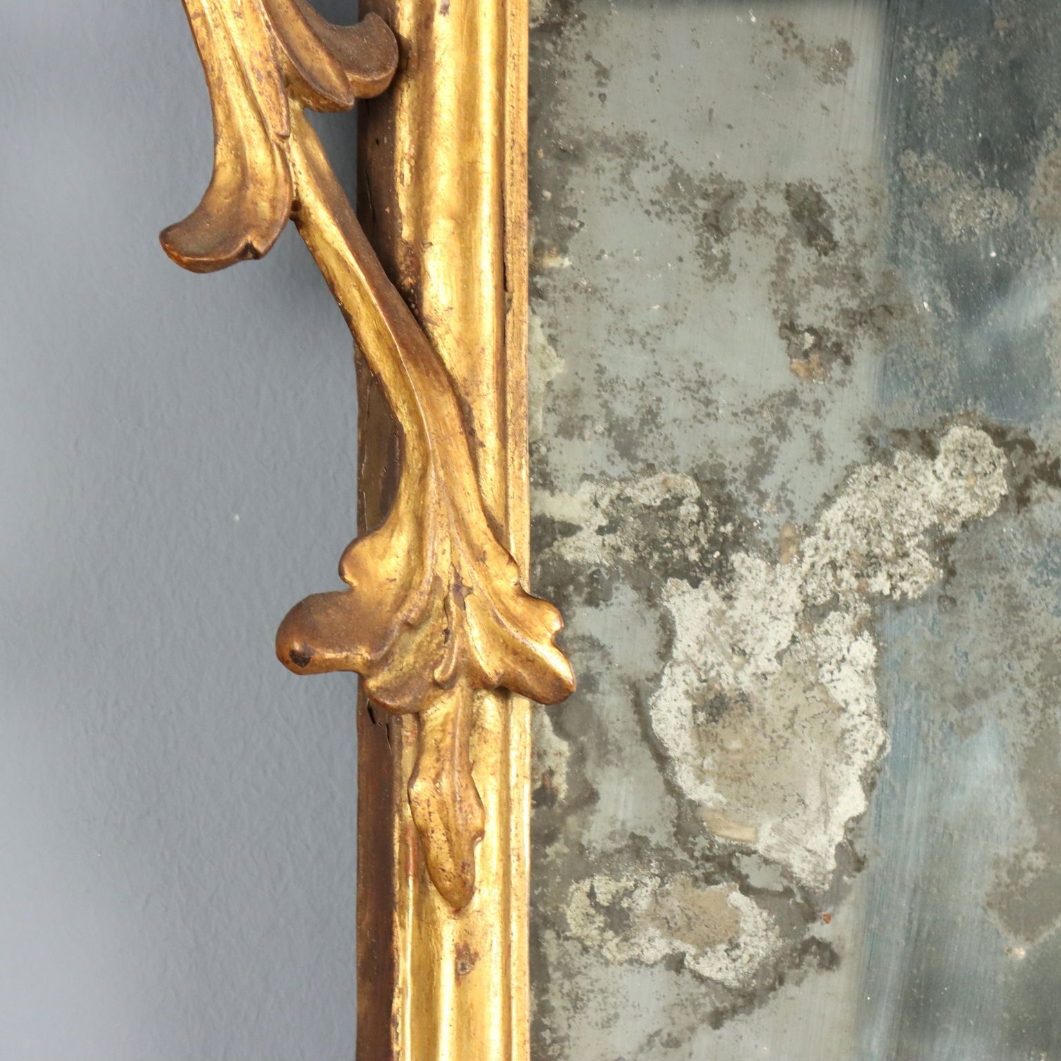 Antieke Spiegel Verguld Hout Glas Italië 19e Eeuw photo buy