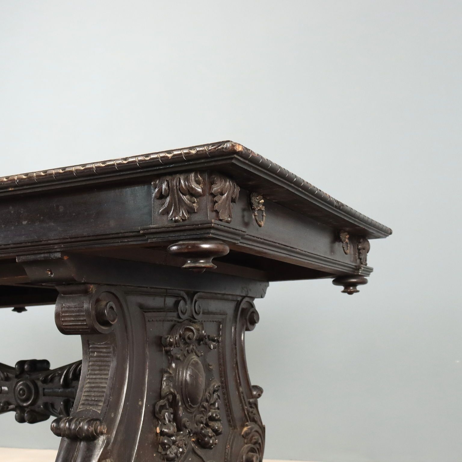 Tafel Neo-Renaissance Walnoot Italië Eind 19e Eeuw photo vinterior